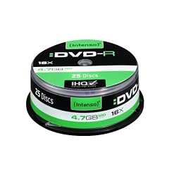 Intenso DVD-R Rohlinge 4.7GB 1x-16x 25er Spindel Cakebox kratzfest