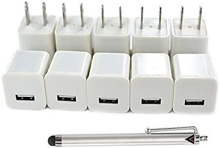 Dvacii® 10X White AC USB Power Adapter Home Wall Charger for iPhone, iPod and iPad, HTC, Samsung + More