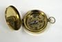 1 3/4" Small Brass Face Pocket Compass with Cover
