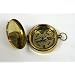 1 3/4" Small Brass Face Pocket Compass with Cover