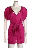BCBGMAXAZRIA Women's Fuchsia Knit Jersey Swimsuit Cover-up Dress