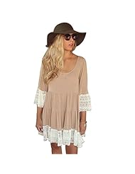 Sexy Polyester Lace 3/4 Sleeves Club Dress/Mini Dress 