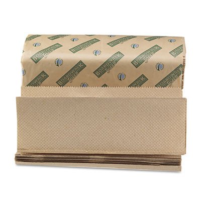 Boardwalk Green Folded Towels, Multi-Fold, Natural, 9 1/8W x 9 1/2L, 200/Pack, 20/Carton