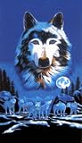 Three Wolf Moon Beach and Bath Towel #28