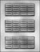 CK Products 2-1/8-Inch by 5-3/8-Inch Break-Apart Bar Chocolate Mold