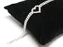 Double Line Heart Crystal Rhinestone Bead Bracelet Jewelry
