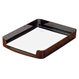 Contemporary Plastic Stackable Desk Tray, Front Load, Letter/A4-Size, Black DPS03538