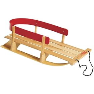 Pelican Baby Single Back Sleigh, Beige/Red