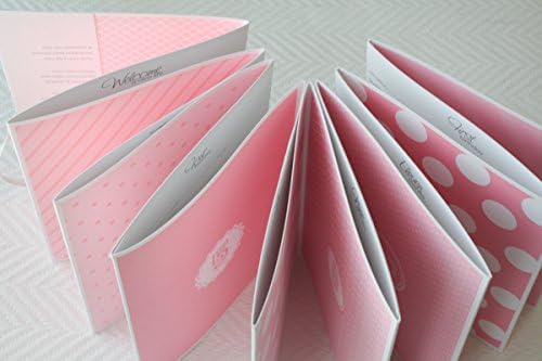 Personalized AwwccordionTM Baby Memory Book 'Candy Striped' Pink