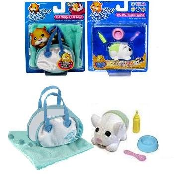 Zhu Zhu Pets Hamster Babies Bundle - Snickle Fritz and (Teal) Blanket & Carrier Set