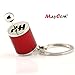 Maycom Creative Auto Part Model Gear Box Keychain Six-Speed Manual Transmission Shift Lever Keyring Key Chain Ring Keyrings Keyfob (Wine Red)