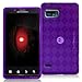 High Gloss Argyle Purple Flexible TPU Cover Skin Phone Case for Motorola Droid Bionic XT875 (Verizon Wireless) [Cruzer Lite Retail Packaging]