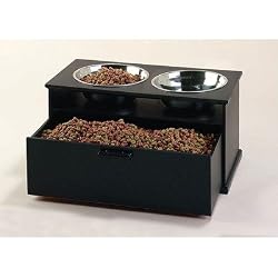 Pet Goods Dynasty Double Diner Raised Feeding Station with 3 Quart Bowls