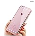 Nicexx NEW iPhone 7 Clear Case with Gold Plated Frame Luxury Flexible Soft TPU Case Transparent for iPhone 7 (Rose Gold)