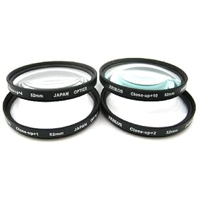 Zeikos ZE-CU452 52mm Multi-Coated 4 piece close-up Filter Set by