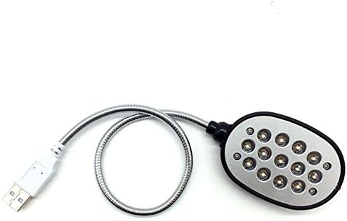 Lslight Mini Portable Flexible LED Hobby Table Desk Laptop Day White Bright 13 Led USB Light Lamp Fit for Reading Working Studying(Black)