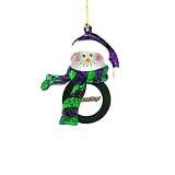 Pack of 4 NHL Anaheim Ducks Hockey Puck Snowman Christmas Ornaments 2.75"