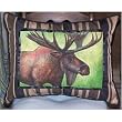 Moose Lodge Wildlife Decor Indoor Outdoor Pillow