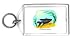 Keychain with sea, concolor, fish, macropodus