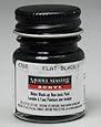 Flat Black Testors Acrylic Plastic Model Paint