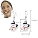 Zhenhui Colorful Christmas Dangle Earrings Set for Women Girls with Red Wreath Santa Claus Stockings White Snowman Xmas Missing Hat Snowflake Jingle Bells Thanksgiving Themed Gift