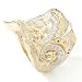  : 14K GOLD DIAMOND SWIRL RUFFLE RING
