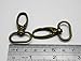 Generic Bronze 0.8 Inches Inside Diameter Oval Ring Rotation Lobster Clasp Strap Pack of 15