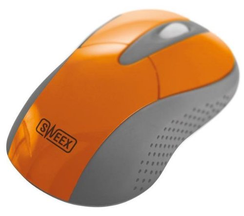 Sweex Wireless Mouse Mi423 - Orangey Orange + 4-port Usb 2.0 Hub + Wet Wipe Dispenser (100 Wipes) Picture