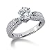 Round Diamond Solitaire 6 Prong Set 18K Gold Antique Engagement Ring (0.5ctw, F - G Color, SI2 Clarity)