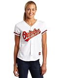 MLB Women's Baltimore Orioles Nick Markakis White Home Short Sleeve 5 Button Synthetic Replica Baseball Jersey (White, X-Large)
