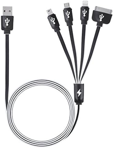 Multi Charging Cable,SHINENY 39" 4 in 1 Universal USB Charging Cable Adapter Connector with 8 Pin Lighting / 30 Pin / Micro USB / USB 3.0 Ports for iPhone,iPad,All Android and other Smartphones