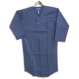 Private Label - Mens Long Sleeve Broadcloth Nightshirt, Navy