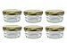 Nakpunar 6 pcs, 2 oz Mason Glass Jars with Gold Lids
