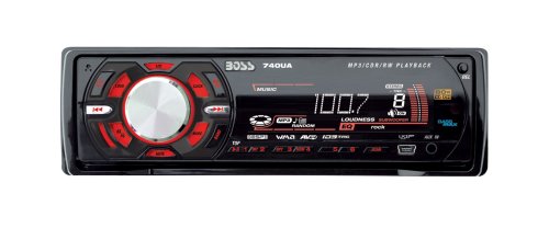 Boss Audio 740UA CD/MP3 Receiver w/ Detachable, Drop Down Front Panel