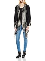 Peace & Love Poncho (Negro)