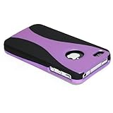 CASE2CASE #074 PURPLE/BLACK Apple iPhone 4 4G Case Hard Cover Bumper AT&T a ....