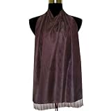 Comfortable Handmade Self Design Soft Semi Silk Scarf For Women Gift From India (Free Shipping) scrf0046r
