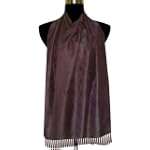 Comfortable Handmade Self Design Soft Semi Silk Scarf For Women Gift From India (Free Shipping) scrf0046r