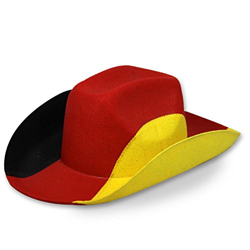 6 x Cowboyhut Deutschland WM EM Fanartikel Hut