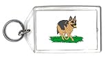 Keychain with german, dog, ball, shepherd, canine