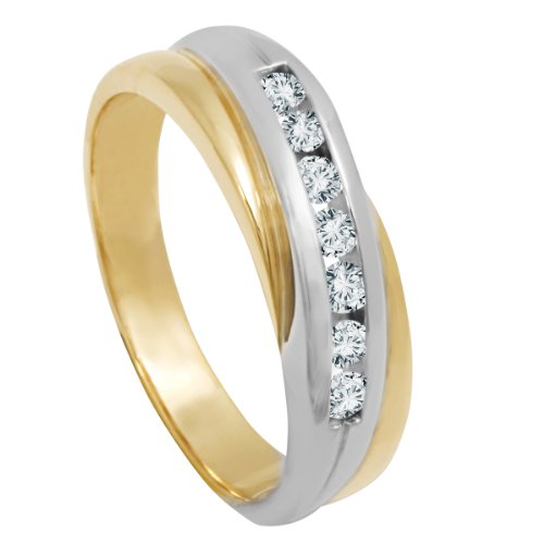 Bella Donna Damen Diamantring 585/000 Gelbgold 7 Brillanten  0,25ct. W-PI 56 100223 Preisvergleich