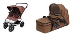 Mountain Buggy DUO Stroller WITH 2 Carrycots (Chocolate Dots)