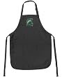 Michigan State University Apron NCAA College Logo Black MSU Spartans Logo TOP RATED for Grilling, Barbecue, Kitchen and Cooking Best Unique Gifts for a Man, Men, HIM HER Women, Ladies. GIFT IDEA!