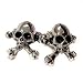 SKULL & CROSS BONES SILVER TONED BOXED CUFFLINKS
