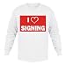 I LOVE SIGNING Youth Long Sleeve T-Shirt (for Kids) Various Colors Available