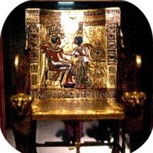 Coaster Set - 4 pcs - SQUARE - Designer Coasters: Country: Egypt - (CSCEG-103) Egyptian Artifact