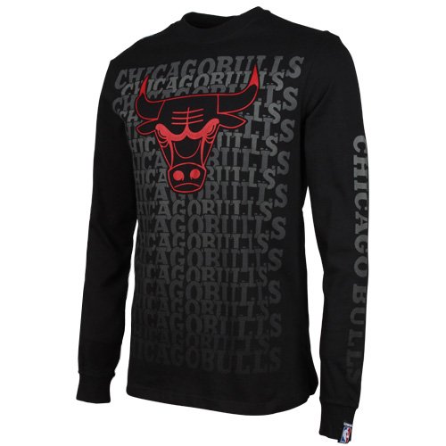 NBA Chicago Bulls Big Game Long Sleeve T-Shirt - Black (Large)