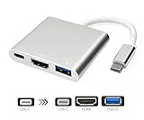 3in1 USB 3.1 Type-C to HDMIアダプター USB3.1 type C to HDMI+USB3.0+Type-C/F MACBOOK 2015、2016 /GOOGLE Chromebook /GAGABYTE Z170X /Microsoft Lumia950 /Lenovo Yoga 900/ Huawei matebook対応 (シルバー) 3in1 USB 3.1 Type-C to HDMIアダプター USB3.1 type C to HDMI+USB3.0+Type-C/F MACBOOK 2015、2016 /GOOGLE Chromebook /GAGABYTE Z170X /Microsoft Lumia950 /Lenovo Yoga 900/ Huawei matebook対応 (シルバー)