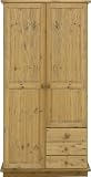 Steens 25231230 Kleiderschrank Romo312-30 208 x 106 x 60 cm Kiefer massive, gelaugt geoelt