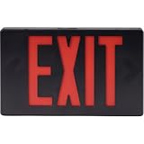 Exit Sign - AC LED Red (w/ Battery Back-Up) BLACK